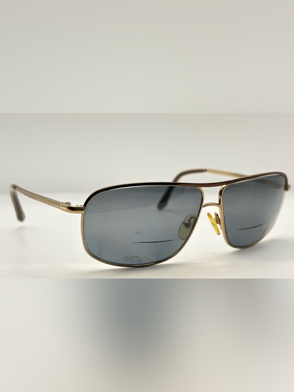 SG940 Brown Gold Pilot Metal Sunglasses Frames Only